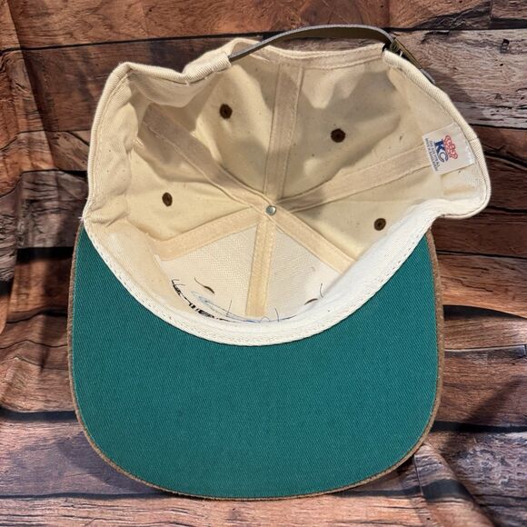 Enermart Energy Services Hat Cap Adjustable Leather Strapback Suede Bill KC Vtg - Picture 6 of 7